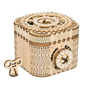 ROKR 3D Wooden Puzzle Treasure Box - Model Kits For Adult - Puzzle Box Model Building Kits - Christmas Birthday Gifts For Teens and Adults