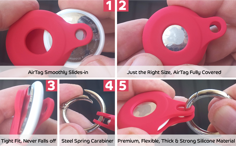 5 Pack AirTag Holders Match Your Mood Lightweight, Scratch & Dust Proof Saves Accidental Impacts