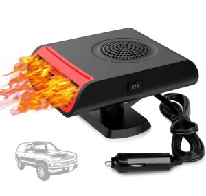 Portable Car Heater That Plug into Cigarette Lighter 12V Windshield Defroster & Defogger 2 in 1 Fast Heating/Cooling Automobile Heater Demister Vehicle Heater Fan Suitable for All Car