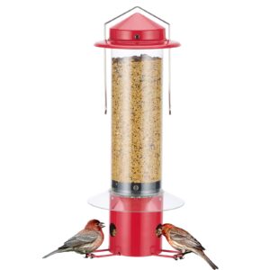 Kingsyard Squirrel-Proof Bird Feeder w/3 Feeding Ports