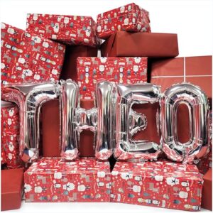 Matthew Balloons Christmas Day Present Gift Balloons Custom Personalised Personal Kids Name 16inch Letters