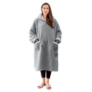Aisbo Oversized Blanket Hoodies for Women - Sherpa Fleece Wearable Hoodie Blanket for Mens Adult