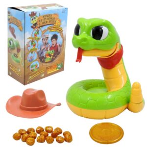 Rattle Heist Game Rattle Heist Snake Game Rattlesnake Toy Game Tricky and Scary Snake Game Horror Hungry Rattlesnake Gold Digger Game Induction Trigger Pranks Toys (Green)