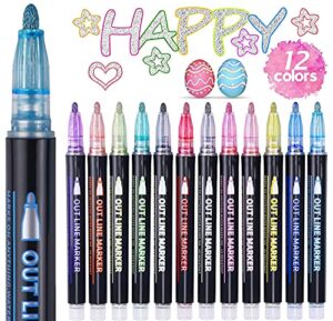 ECtury Glitter Pens Outline Marker Pens