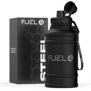 Fuel24 Stainless Steel Jug - 1.3 or 2.2 Litre Water Bottle - Extra Strong
