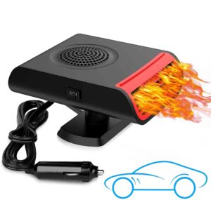 Showvigor Car Heater 12v Portable Car Window Defroster Car Windscreen Demister Car Heaters Defogger That Plug into Cigarette Lighter Winter Car Kits