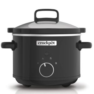 Crockpot Slow Cooker | Removable Easy-Clean Ceramic Bowl | 2.4 L (1-2 People | Energy Efficient | Black [CSC046]            [Energy Class A]
