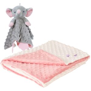 Aiziki Baby Blanket Newborn Gifts 2 Set Soft Plush Blankets with Dotted Backing