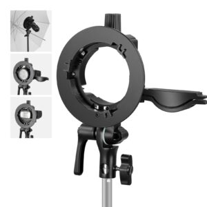 NEEWER S Type Bracket Holder with Bowens Mount for Round Square Head Flash Speedlite Compatible with Godox AD200Pro V1 NEEWER Z2 Z1 Z760 NW760 NW700 TT560 Q3