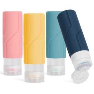 Alyvisun 4 Pack Silicone Travel Bottles for Toiletries