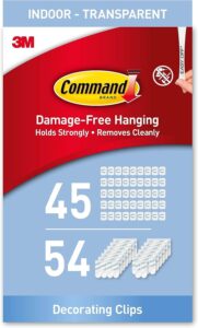 Command Clear Decorating Clips for Christmas
