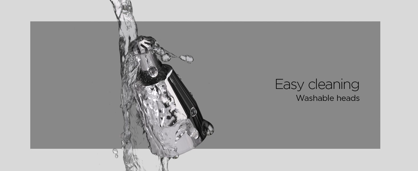 Easy cleaning Washable heads