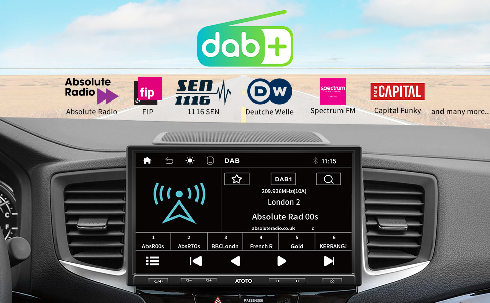 ATOTO F7G2A7XE-EU2: DAB+ Stations One Finger Tap Away!