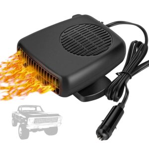 Showvigor Car Heater 12v Car Heaters that Plug Into Cigarette Car Windscreen Demister Portable Car Heater Car Defroster Heater Winter Car kits