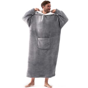 Hansleep 148cm Long Oversized Wearable Blanket Hoodies for Women & Men