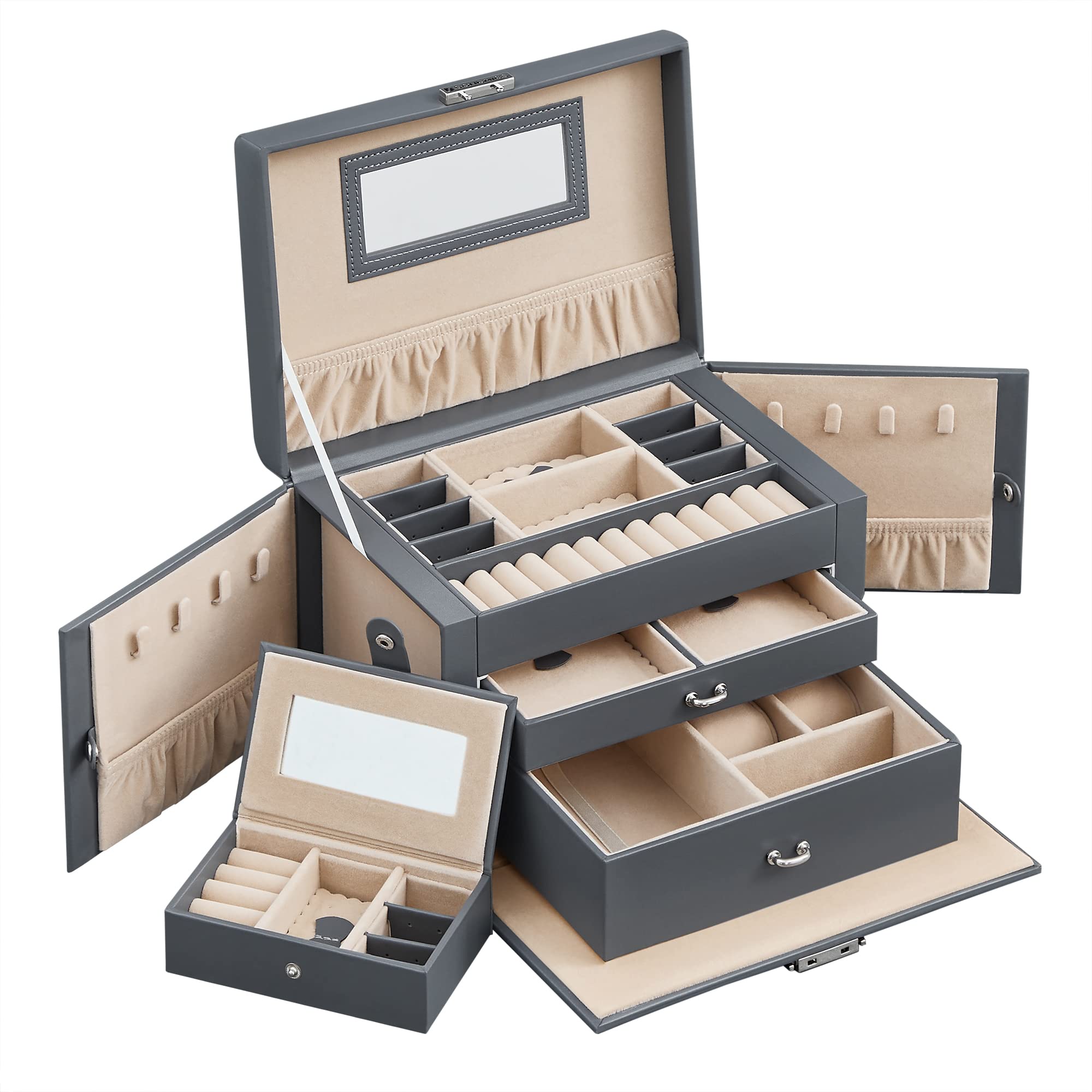 SONGMICS Jewellery Box 3 Layers