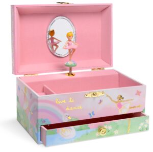 Jewelkeeper Girl's Musical Jewellery Storage Box with Pull-out Drawer
