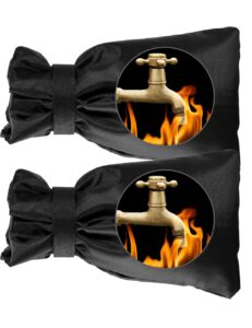 2pcs Black Outside Tap Covers for Winter