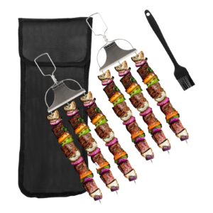 2Pcs 3 Way Skewers for Grilling