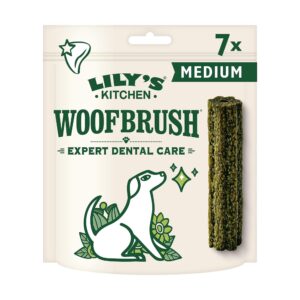 Lily's Kitchen Woofbrush Dental Chew - Natural Dental Sticks for Medium Dogs (5 Packs of 7 Chews)