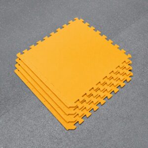 METIS Interlocking Floor Gym Mats │ 60cm² Tiles │ EVA Foam Padding (Orange