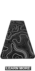 Black Topographic Map Mouse Pad
