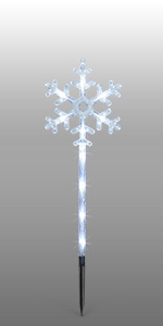 White Snowflake Path Lights