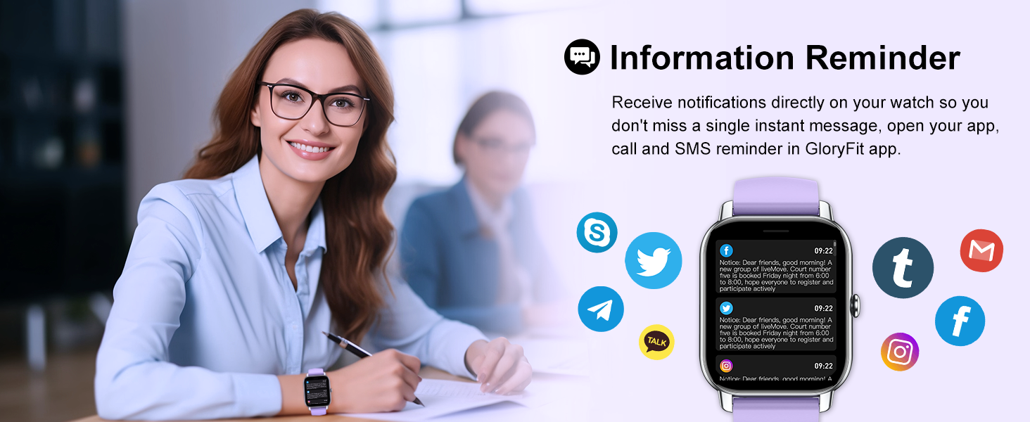 Touch Screen Fitness Watch with SpO2 Heart Rate Sleep Monitor, 60 Sports,