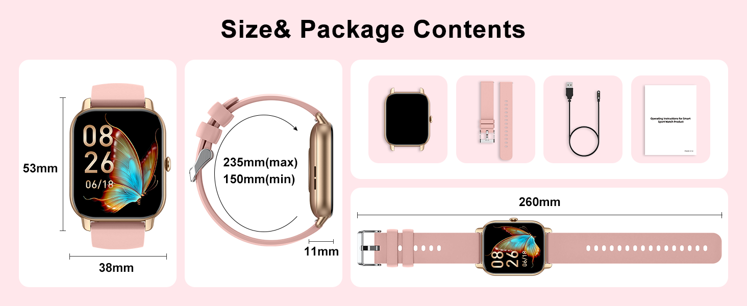 Smart Watches for Women and Men, Fitness Watch SpO2/Heart Rate/Sleep Monitor