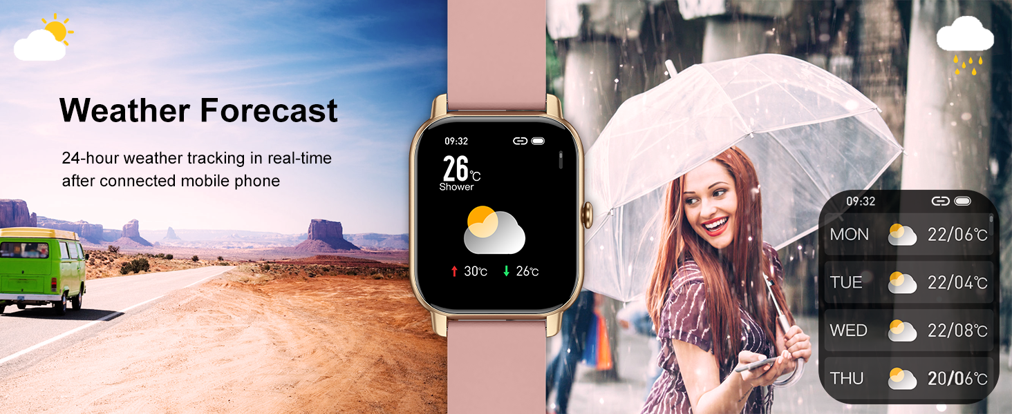 Activity Tracker with Heart Rate Monitor, IP68 Waterproof Smart Watch Compatible with Android iOS 