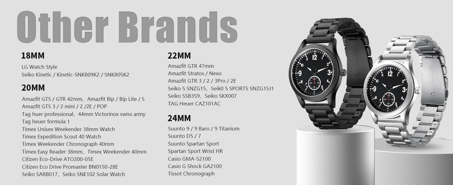 20mm Metal Watch Straps