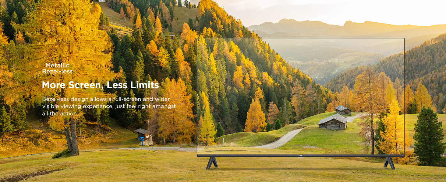 Metallic Bezel-less design