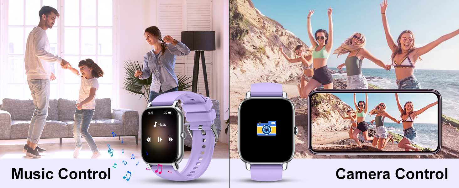 Touch Screen Fitness Watch with SpO2 Heart Rate Sleep Monitor, 60 Sports,