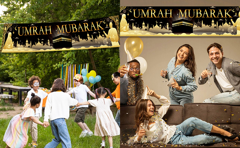 Muslim Eid Mubarak Decorations Banner