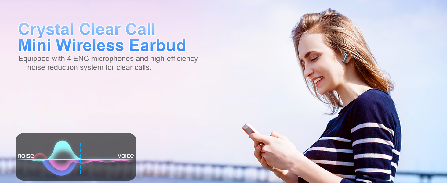 Crystal Clear Call bluetooth earbuds