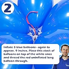 Blue birthday number balloon