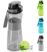 Sports Water Bottle Leakproof Flip Lid BPA Free Plastic Fitness Running Gym Bottle 900 ml / 30.4oz
