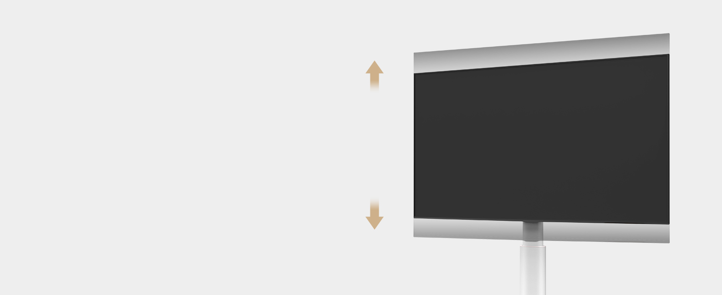 FITUEYES White TV Stand on Wheels Wood for 32 43 45 55 60 65 70 Inch TV, Mobile TV Cart Trolley