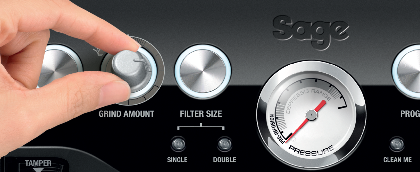Barista express assisted tamping feature