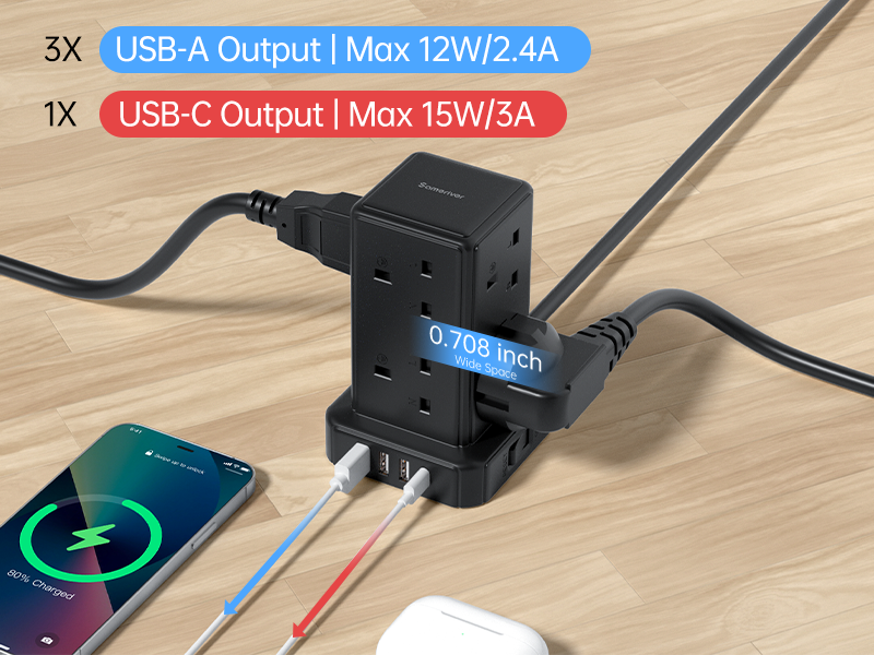 extension lead with usb slots