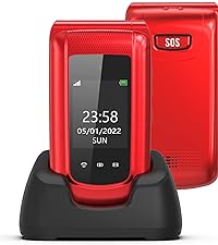 flip feature phone , gift for grandma , big button unclocked phone , beautiful cheaper