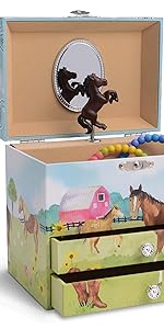Musical Jewellery Box with Horse