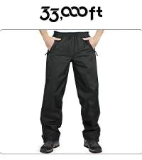 Mens Waterproof Trousers Lightweight Breathable Rain trousers with Zip Pockets Windproof Rain Pants
