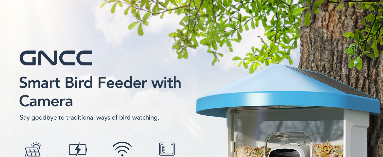 GNCC Smart Bird Feeder Camera