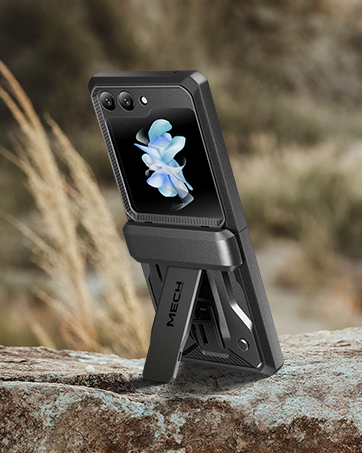 Tongate for Samsung Galaxy Z Flip 5 Case(2023), [Hinge Protection] [Bulit-in Outer Screen Protect...