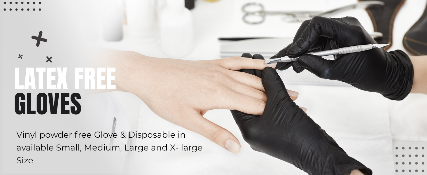 Black Disposable gloves med