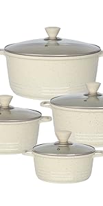 marble coated cookware, non stick marble cookware, non-stick stock potream stockpot nonstick diecast