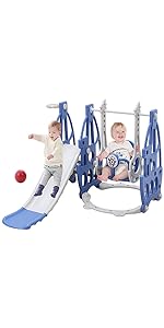 slide garden slides for kids toddler slide for toddlers age 1-3 toddler swing and slide set