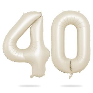 Biapian 40 Inch Cream Number 40 Balloon