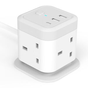 Cube Extension Lead with USB Slots
